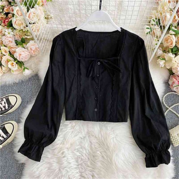 square collar french puff sleeve women autumn bow design sense niche shirt short gx1456 210507, White
square collar french puff sleeve women autumn bow design sense niche shirt short gx1456 210507, White