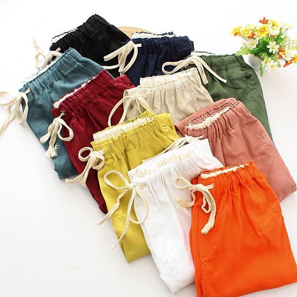 women's pants & capris candy colors cotton linen harem women pantalon femme sweatpants summer elastic waist casual trousers c5520, Black;white
women's pants & capris candy colors cotton linen harem women pantalon femme sweatpants summer elastic waist casual trousers c5520, Black;white