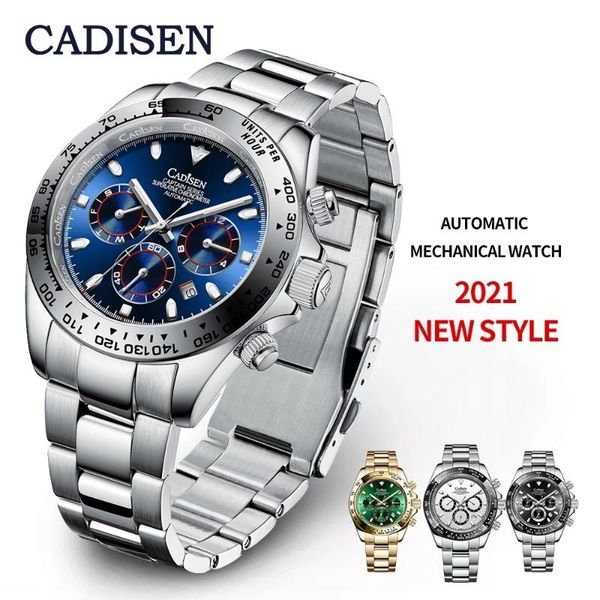 wristwatches cadisen brands black men watches luxury wristwatch stainless steel sapphire glass sport waterproof 100m male clock, Slivery;brown
wristwatches cadisen brands black men watches luxury wristwatch stainless steel sapphire glass sport waterproof 100m male clock, Slivery;brown