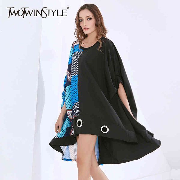 twotwinstyle print hollow out dress for women o neck batwing sleeve casual loose hit color dresses female fashion new spring 210428, Black;gray
twotwinstyle print hollow out dress for women o neck batwing sleeve casual loose hit color dresses female fashion new spring 210428, Black;gray