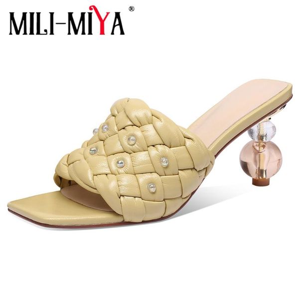 mili-miya attractive summer square head woven casual wear slippers open toe special round heel sandals women wedding party shoes, Black
mili-miya attractive summer square head woven casual wear slippers open toe special round heel sandals women wedding party shoes, Black