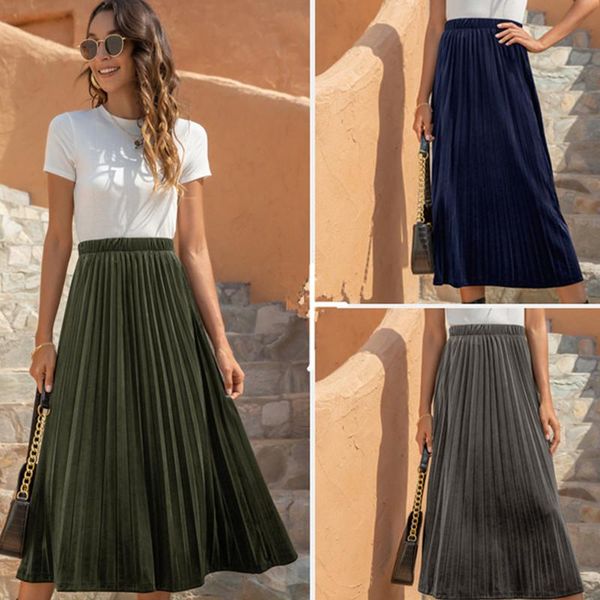 skirts olomlb summer a line pleated women's long skirt elegant fashion loose empire solid cotton female elastic waist basic, Black
skirts olomlb summer a line pleated women's long skirt elegant fashion loose empire solid cotton female elastic waist basic, Black