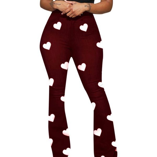 women's trousers, heart printing high waisted button trousers bell-bottoms for female pants & capris, Black;white
women's trousers, heart printing high waisted button trousers bell-bottoms for female pants & capris, Black;white