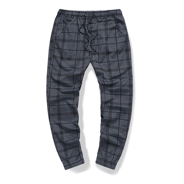 men's pants fashion brand long micro elastic lattice medium waist small tethered sports casual, Black
men's pants fashion brand long micro elastic lattice medium waist small tethered sports casual, Black