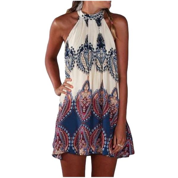 casual dresses loose beach dress women summer boho sleeveless floral print plus size hanging neck mini vestidos #yl10, Black;gray
casual dresses loose beach dress women summer boho sleeveless floral print plus size hanging neck mini vestidos #yl10, Black;gray