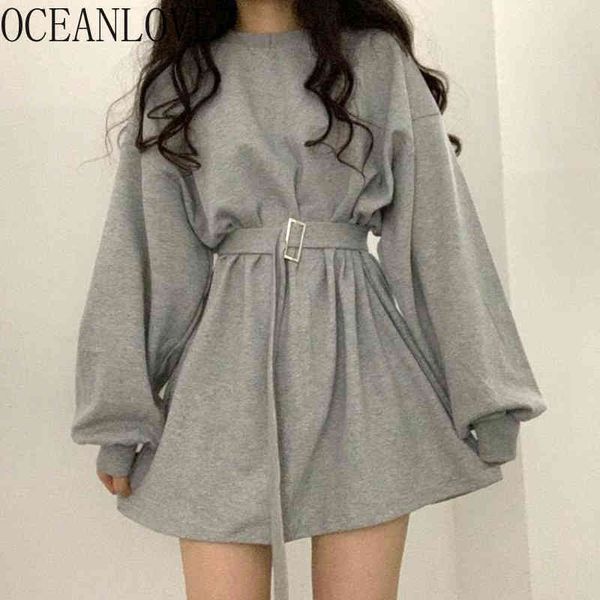 spring solid dress women sashes korean chic long sleeve vestidos high waist casual mini dresses 15192 210415, Black;gray
spring solid dress women sashes korean chic long sleeve vestidos high waist casual mini dresses 15192 210415, Black;gray