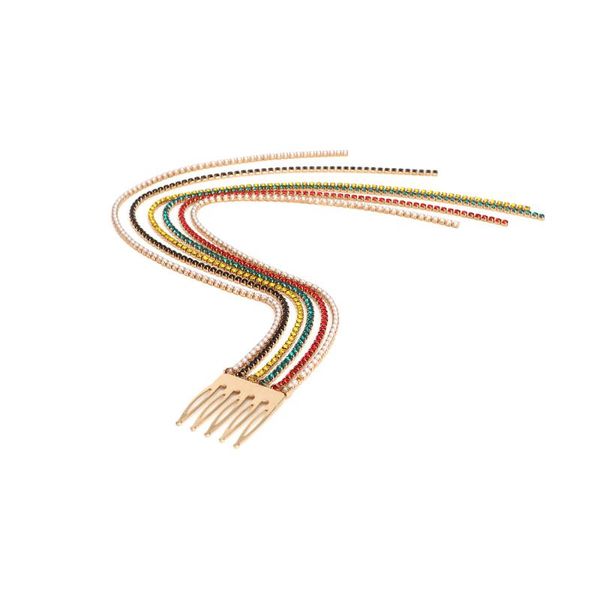 other simple color tassel rhinestone hair comb accessories, Golden;white
other simple color tassel rhinestone hair comb accessories, Golden;white