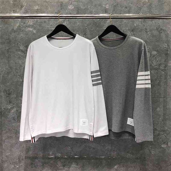 t shirt fashion tb thom brand t-shirt men slim fit long sleeve casual clothing spring autumn o-neck cotton shirts, White;black
t shirt fashion tb thom brand t-shirt men slim fit long sleeve casual clothing spring autumn o-neck cotton shirts, White;black
