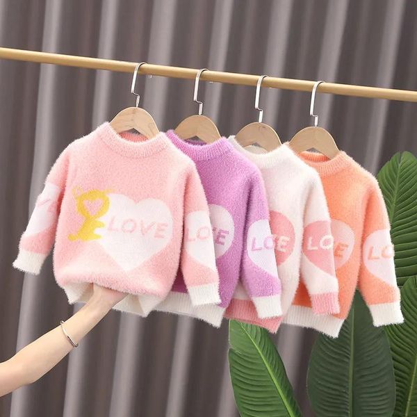 pullover sweaters girl love pattern mink fleece winter clothes kids knitwear sweater children clothing, Blue
pullover sweaters girl love pattern mink fleece winter clothes kids knitwear sweater children clothing, Blue