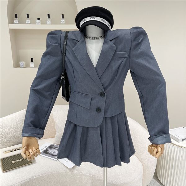 dresses spring summer niche fashion design bubble two garments dress suit plied, Black;gray
dresses spring summer niche fashion design bubble two garments dress suit plied, Black;gray