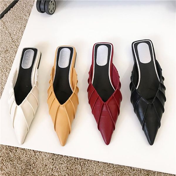 pointed toe women sandals slippers shallow slides beach shoes flat heeled white/black/red/yellow casual mules
pointed toe women sandals slippers shallow slides beach shoes flat heeled white/black/red/yellow casual mules