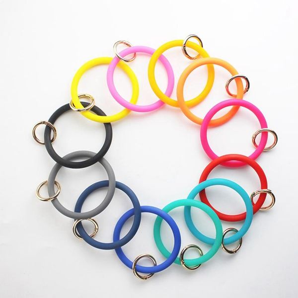 keychains fashion o silica gel wear bracelet keychain for women gifts trendy simple circle wristlet bangle jewelry, Silver
keychains fashion o silica gel wear bracelet keychain for women gifts trendy simple circle wristlet bangle jewelry, Silver
