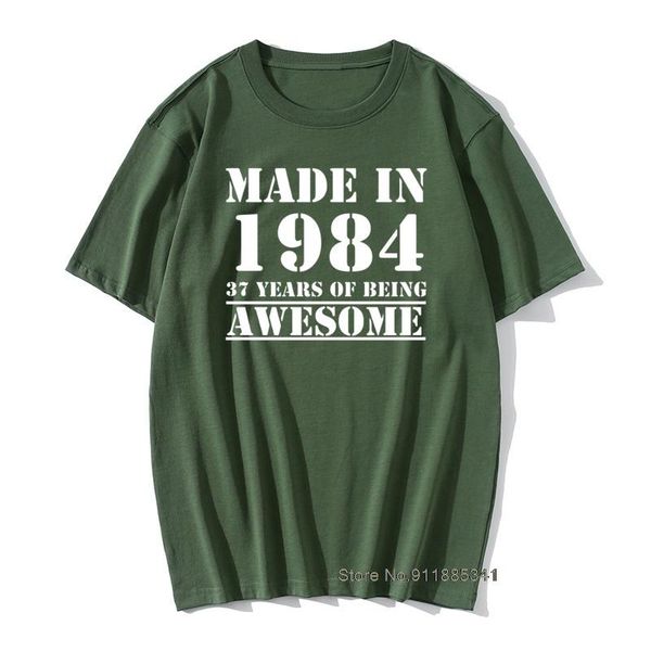 men's t-shirts cool in 1984 t-shirt birthday present unique cotton graphic retro short sleeve oversized o-neck husband's clothes, White;black
men's t-shirts cool in 1984 t-shirt birthday present unique cotton graphic retro short sleeve oversized o-neck husband's clothes, White;black