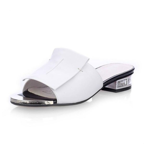 est summer square heels genuine leather shoes women sandals ladies flat white black open toe slipper
est summer square heels genuine leather shoes women sandals ladies flat white black open toe slipper