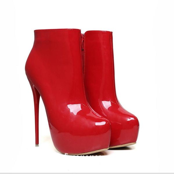 boots 16cm womens patent leather pointy toe ankle stilettos super high heel nightclub shoes black red white oversize 47
boots 16cm womens patent leather pointy toe ankle stilettos super high heel nightclub shoes black red white oversize 47