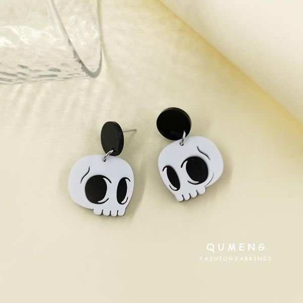 dangle & chandelier wholesale designer inspired ghost head acrylic earrings for women black white skull halloween hip hop cute party jewelry, Silver
dangle & chandelier wholesale designer inspired ghost head acrylic earrings for women black white skull halloween hip hop cute party jewelry, Silver