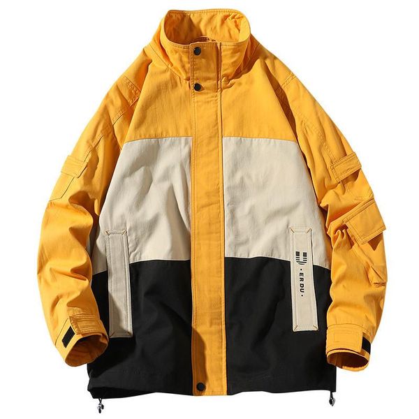 men's jackets fashion hip hop jacket patchwork loose fit harajuku coat casual outerwear stand collar with multi pockets, Black;brown
men's jackets fashion hip hop jacket patchwork loose fit harajuku coat casual outerwear stand collar with multi pockets, Black;brown