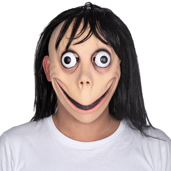 costume accessories momo mask halloween horror party dress up evil latex headgear game challenge cosplay terror clothing props, Silver
costume accessories momo mask halloween horror party dress up evil latex headgear game challenge cosplay terror clothing props, Silver