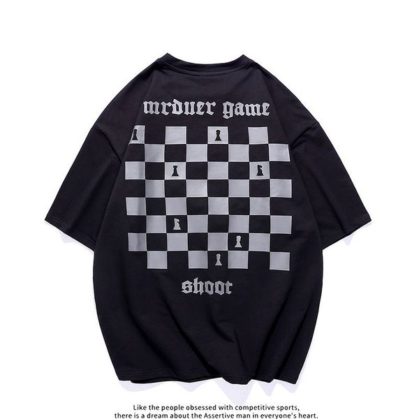 e-baihui short sleeve man t shirt summer 2021 retro creative checkerboard print men's tshirt popular loose casual male t-shirt xsmt004, White;black
e-baihui short sleeve man t shirt summer 2021 retro creative checkerboard print men's tshirt popular loose casual male t-shirt xsmt004, White;black