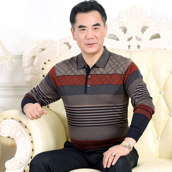 run volume autumn elderly long sleeve t-shirt middle-aged men's grpa and dad striped thin cloth, Black
run volume autumn elderly long sleeve t-shirt middle-aged men's grpa and dad striped thin cloth, Black