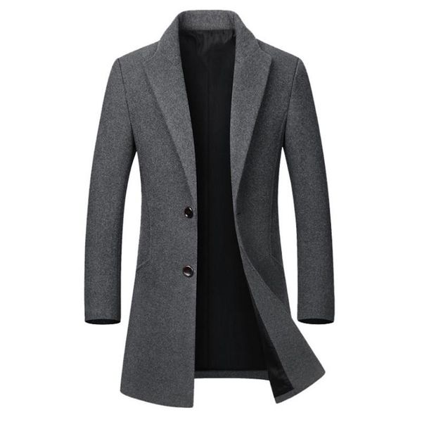 men's wool & blends autumn winter trench coat men slim fit mid long woolen jacket casual single breasted overcoat plus size m-4xl, Black
men's wool & blends autumn winter trench coat men slim fit mid long woolen jacket casual single breasted overcoat plus size m-4xl, Black