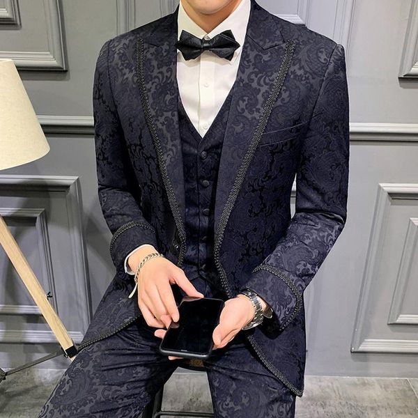 men's suits & blazers jacquard print suit men groom man dress costume homme business ternos wedding smoking mariage stylish prom jacket, White;black
men's suits & blazers jacquard print suit men groom man dress costume homme business ternos wedding smoking mariage stylish prom jacket, White;black