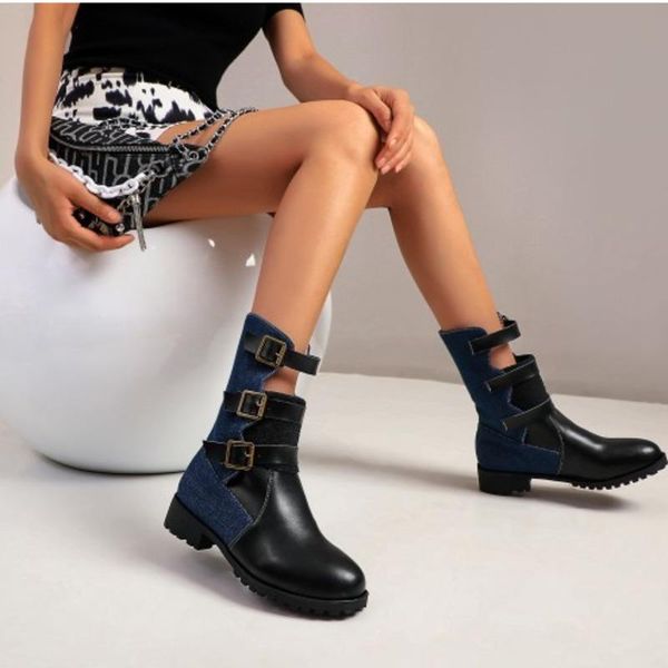 boots women's ankle round toe canvas ladies booties buckle strap pu female shoes women boot woman chunky heel 2021, Black
boots women's ankle round toe canvas ladies booties buckle strap pu female shoes women boot woman chunky heel 2021, Black