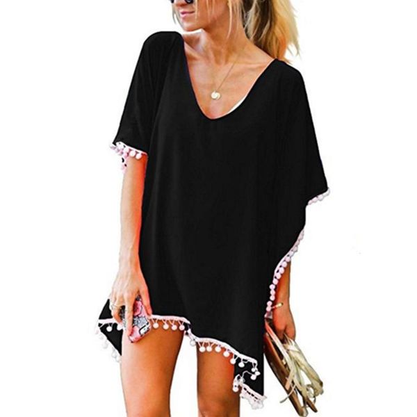 white crochet bikini cover up with chiffon tassels women tunic beach dress 2021 summer bathing suit loose beachwear women's swimwear, White;black
white crochet bikini cover up with chiffon tassels women tunic beach dress 2021 summer bathing suit loose beachwear women's swimwear, White;black
