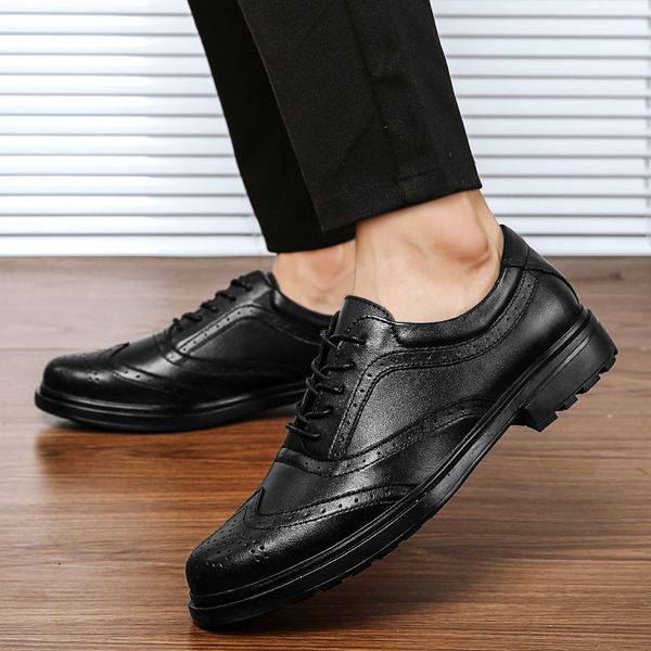 dress shoes 2021men genuine leather business wedding lace up pointed toe comfortable oxford formal for men office jka4, Black
dress shoes 2021men genuine leather business wedding lace up pointed toe comfortable oxford formal for men office jka4, Black