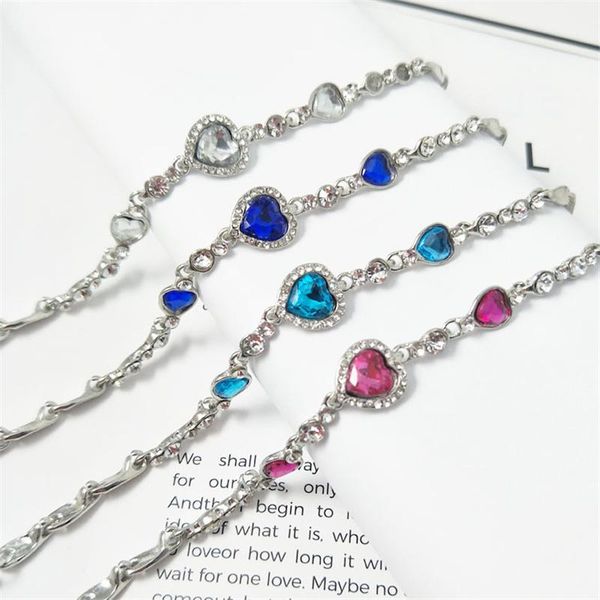 link, chain love crystal link bracelet for women blue green rose red stone heart sea alloy zircon fashion girl gift jewelry wholesale, Black
link, chain love crystal link bracelet for women blue green rose red stone heart sea alloy zircon fashion girl gift jewelry wholesale, Black