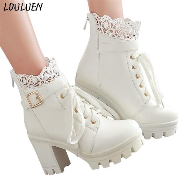 boots louluen 2021 fashion women's thick high heel lace up ankle platform student shoes roman laarzen bottes #0826, Black
boots louluen 2021 fashion women's thick high heel lace up ankle platform student shoes roman laarzen bottes #0826, Black