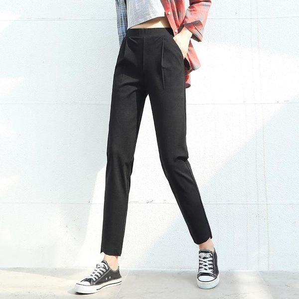 women's pants & capris 2021 spring black harem trousers women elastic high waist loose plus size pantalones leisure ankle length ol sui, Black;white
women's pants & capris 2021 spring black harem trousers women elastic high waist loose plus size pantalones leisure ankle length ol sui, Black;white