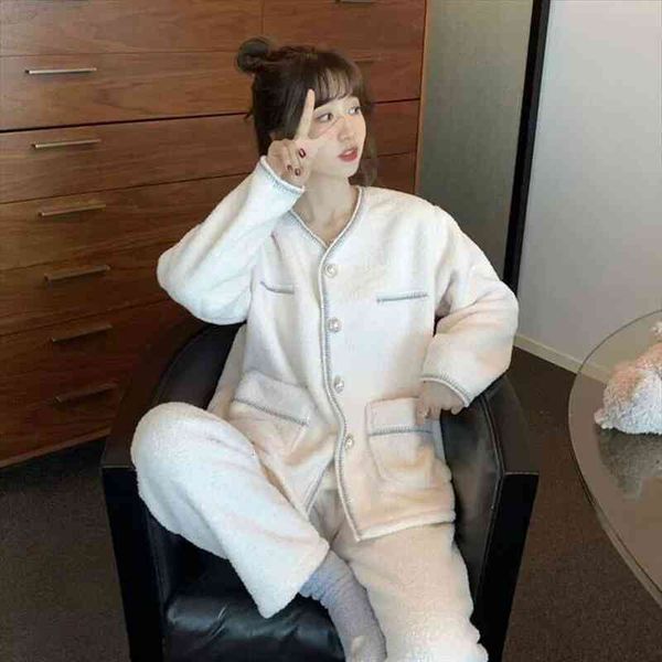 autumn clothes winter home womens sleepwears solid color pocket pajamas two piece set fashion loungewear pyjamas pijamas warm, Black;red
autumn clothes winter home womens sleepwears solid color pocket pajamas two piece set fashion loungewear pyjamas pijamas warm, Black;red