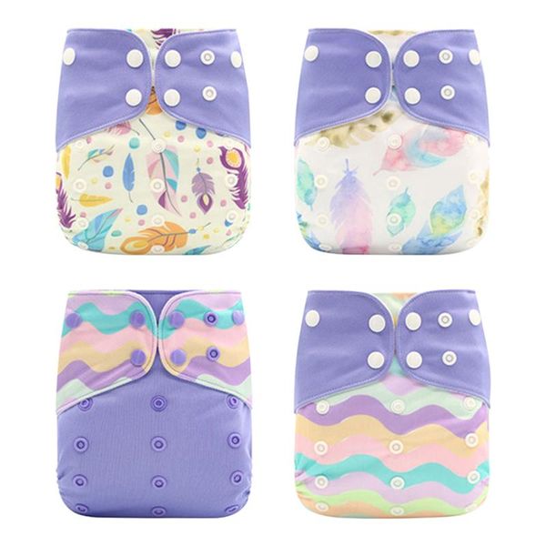 4pcs/set breathable boy girl reusable pocket no insert adjustable cloth diaper toddler waterproof printed for baby soft diapers
4pcs/set breathable boy girl reusable pocket no insert adjustable cloth diaper toddler waterproof printed for baby soft diapers
