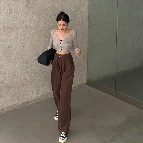 women's pants & capris corduroy long for women high waist spring autumn fashion elegant casual office lady straight trouser 2021, Black;white
women's pants & capris corduroy long for women high waist spring autumn fashion elegant casual office lady straight trouser 2021, Black;white
