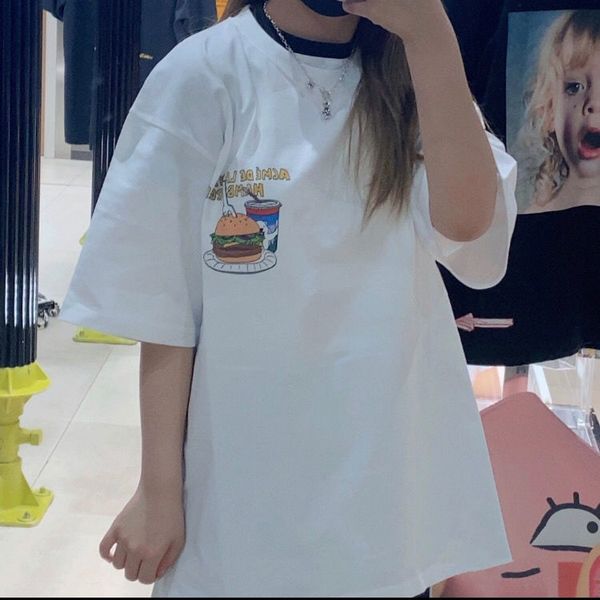 korean fashion brand adlv new hamburger design song yaxuan same short sleeve t-shirt lovers loose cotton half sleeve, White;black
korean fashion brand adlv new hamburger design song yaxuan same short sleeve t-shirt lovers loose cotton half sleeve, White;black