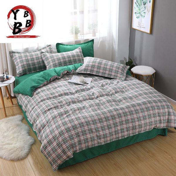 bedding sets fashion plaid quilt cover pillowcase green bed sheets luxury duvet twin full king kids bedclothes
bedding sets fashion plaid quilt cover pillowcase green bed sheets luxury duvet twin full king kids bedclothes