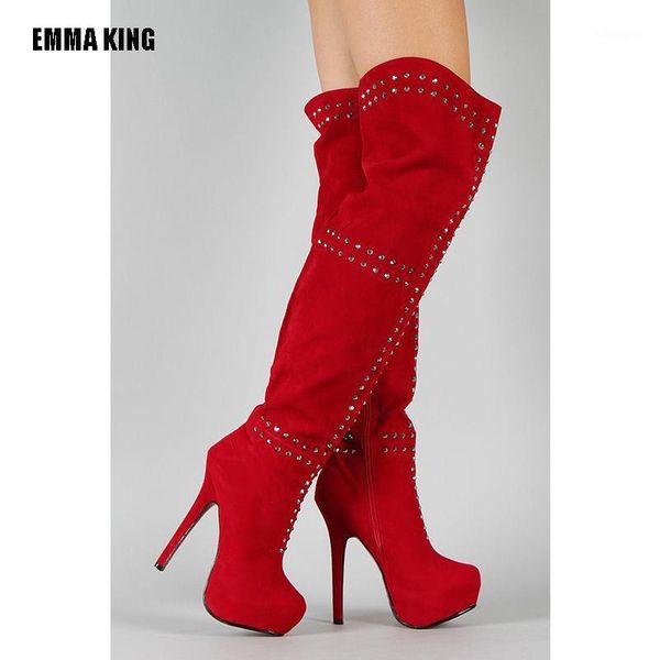 boots women catwalk thin high heel over knee with platform suede winter lady rivet decor long 20211, Black
boots women catwalk thin high heel over knee with platform suede winter lady rivet decor long 20211, Black