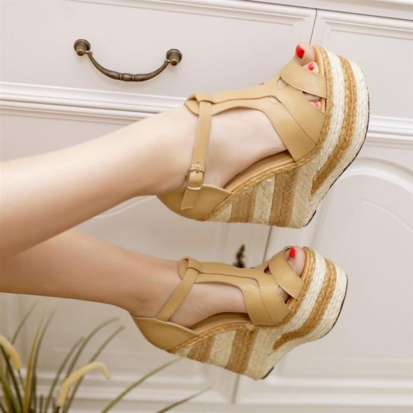 national wind hit color thick bottom straw wedges sandals 14 cm super high heel roman womens small size female shoes 33, Black
national wind hit color thick bottom straw wedges sandals 14 cm super high heel roman womens small size female shoes 33, Black