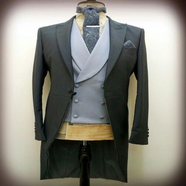est mens wedding suit blazer grey vest custom made slim fit business male 2 piece set (jacket+vest) men's suits & blazers, White;black
est mens wedding suit blazer grey vest custom made slim fit business male 2 piece set (jacket+vest) men's suits & blazers, White;black