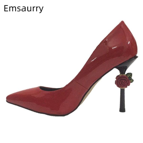dress shoes red patent leather high heel pumps women unique rose flower pointy toes slip on strange banquet woman, Black
dress shoes red patent leather high heel pumps women unique rose flower pointy toes slip on strange banquet woman, Black