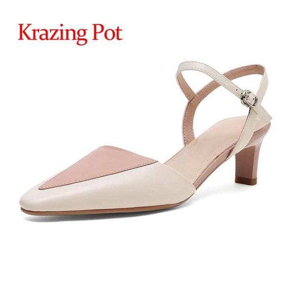 krazing pot genuine leather med heels mixed colors vintage maiden office lady sweet girls buckle straps summer sandals women l87, Black
krazing pot genuine leather med heels mixed colors vintage maiden office lady sweet girls buckle straps summer sandals women l87, Black