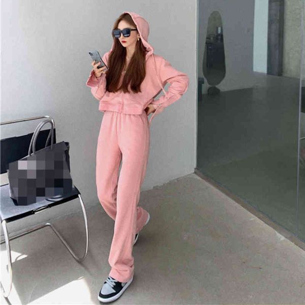 spring autumn women's tracksuit female clothing solid outfit casual sportswear short hooded sweatshirt sports suit 2-piece sets 210514, White
spring autumn women's tracksuit female clothing solid outfit casual sportswear short hooded sweatshirt sports suit 2-piece sets 210514, White