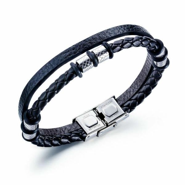 charm bracelets personalised mens leather braided bracelet wristband stainless steel clasp gifts, Golden;silver
charm bracelets personalised mens leather braided bracelet wristband stainless steel clasp gifts, Golden;silver