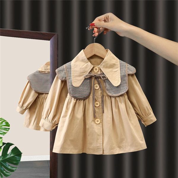 coat fashion kids girl trench coats long sleeve baby outerwear children clothing girls windbreaker manteau fille 1-6y, Blue;gray
coat fashion kids girl trench coats long sleeve baby outerwear children clothing girls windbreaker manteau fille 1-6y, Blue;gray