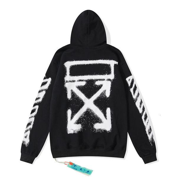 arrow white off painted spray ow hoodie loose couple street fashion jacket, Black
arrow white off painted spray ow hoodie loose couple street fashion jacket, Black