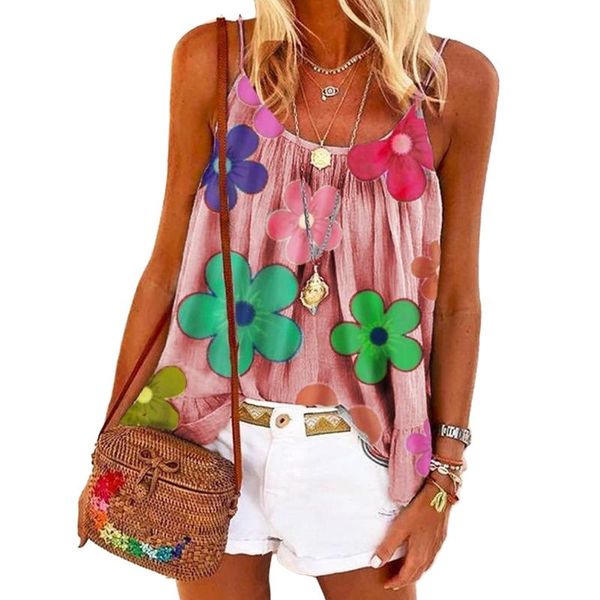 women's tanks & camis 2021 summer flower printed loose sling vest pullover office ladies fashion casual home clothes female, White
women's tanks & camis 2021 summer flower printed loose sling vest pullover office ladies fashion casual home clothes female, White