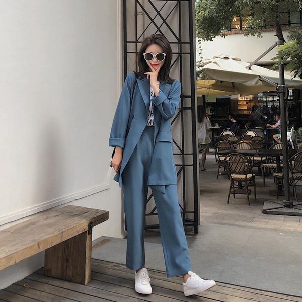 women's suit two-piece (jacket + pants) fashion intellectual and capable business two piece pants, White
women's suit two-piece (jacket + pants) fashion intellectual and capable business two piece pants, White