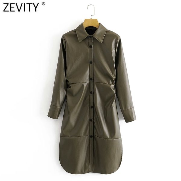 zevity women fashion single breasted waist pleated shirt dress femme long sleeve side split faux leather slim vestido ds4878 210419, Black;gray
zevity women fashion single breasted waist pleated shirt dress femme long sleeve side split faux leather slim vestido ds4878 210419, Black;gray