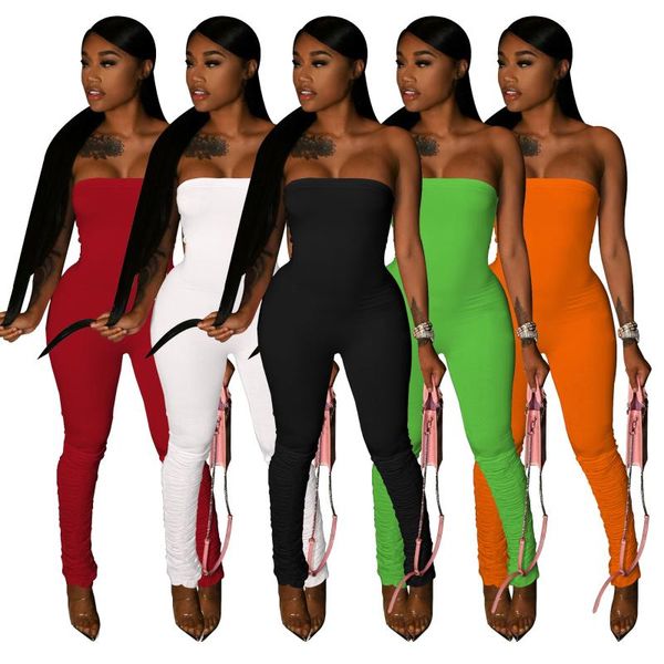 women's tracksuits 2021 tube nightclub jumpsuit solid color stretch ruffled women, Gray
women's tracksuits 2021 tube nightclub jumpsuit solid color stretch ruffled women, Gray